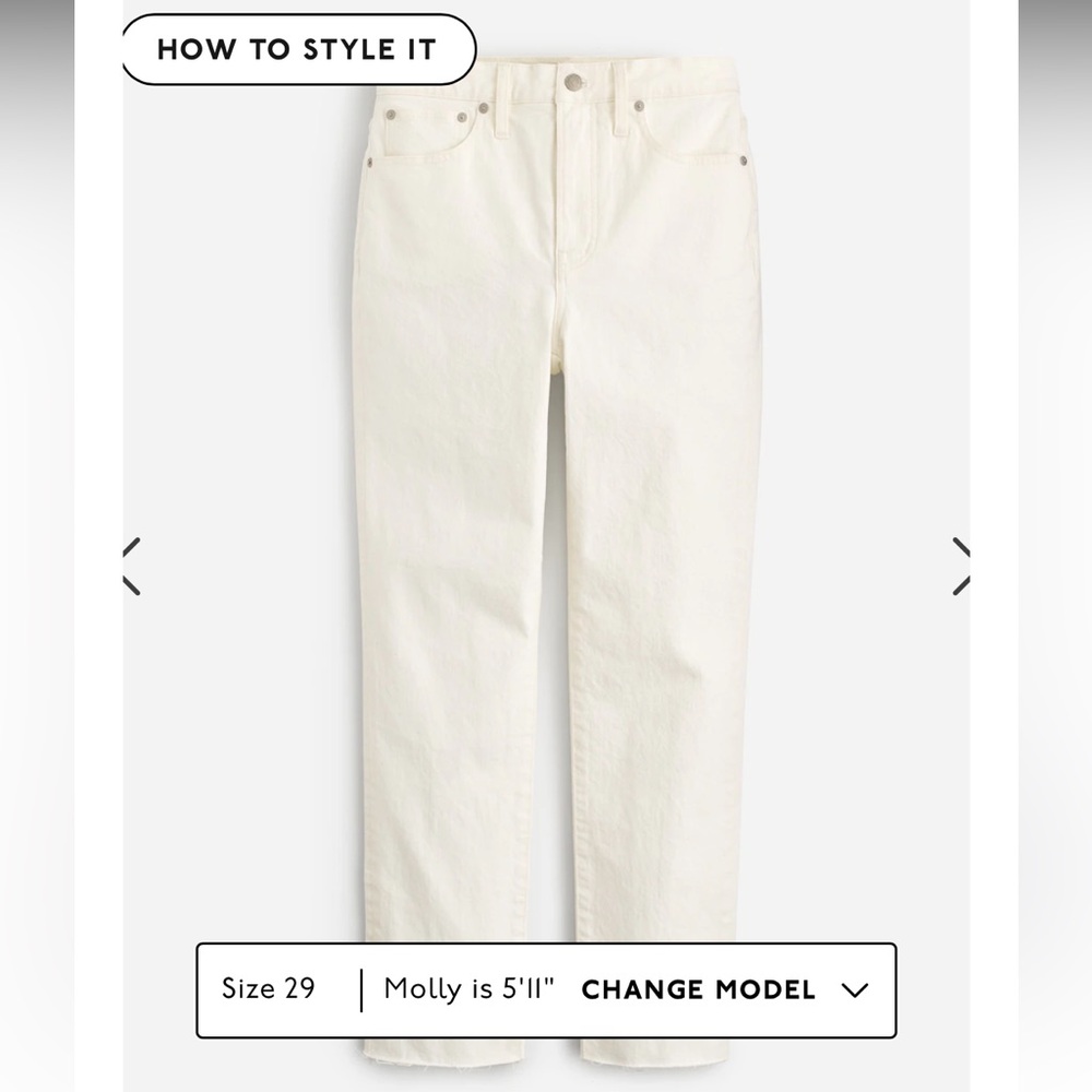 Madewell High Rise Vintage White Jeans